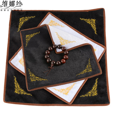 珠宝饰品柜台展示布看货布diy手工串珠垫布防滑精致刺绣不掉毛|ms