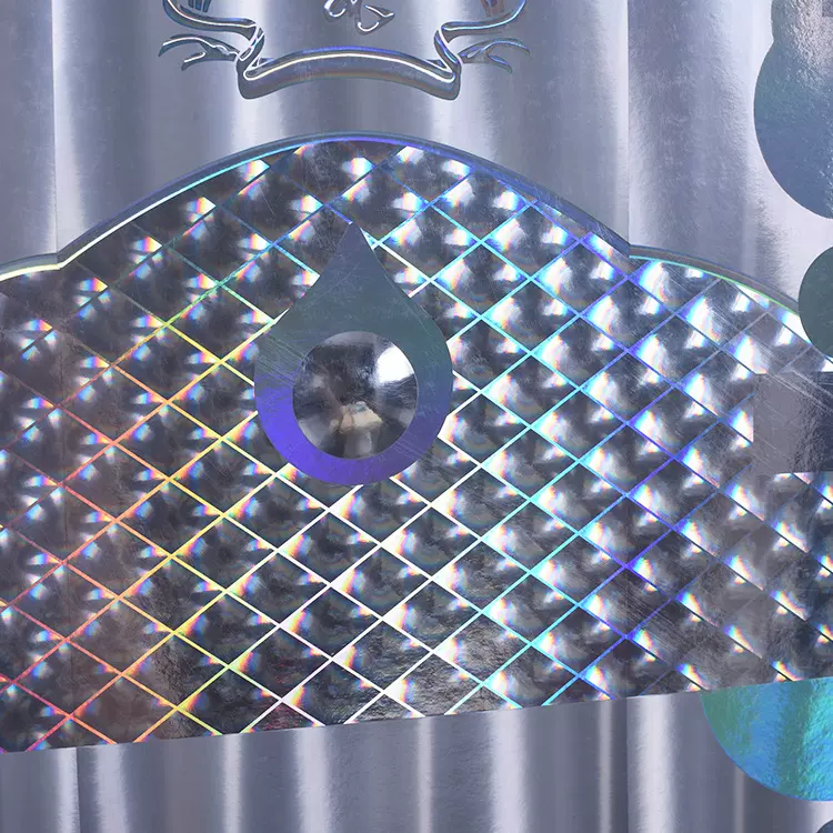 厂家定制 酒防伪包装材料 3D猫眼激光定位纸 全息定位镭射纸