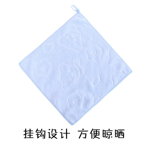 Superfine Fiber Towel 25X25 Soft Floral Gift Towel Kindergarten Small Square Towel Wholesale