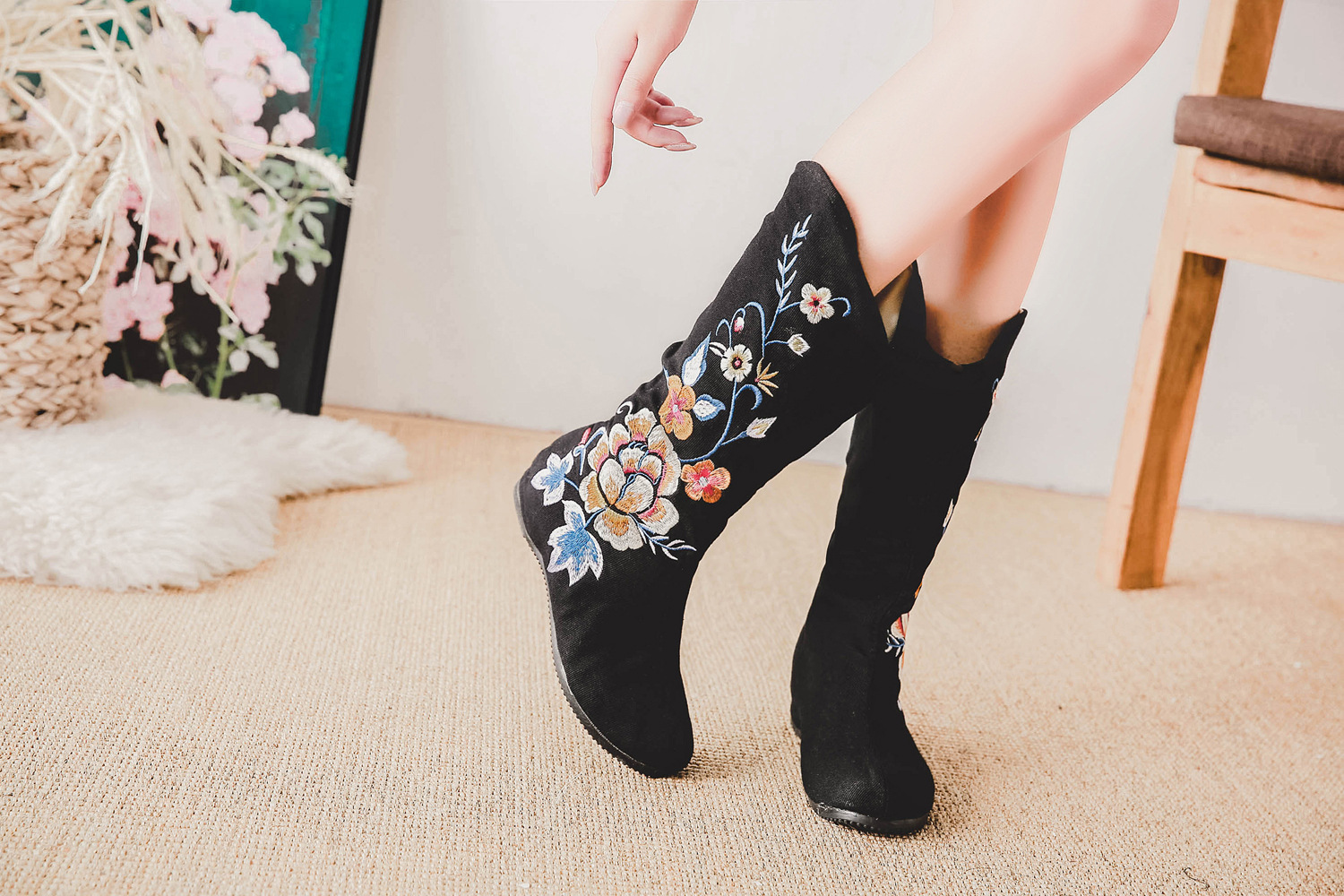 Bottes femme en Tissu - Ref 3354908 Image 6