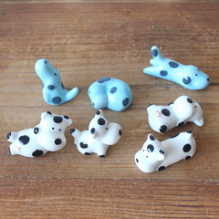 Zakka Grocery Japanese Ceramic Little Dog Chopstick Holder, Hotel Restaurant Chopstick Holder Wholesale 3373