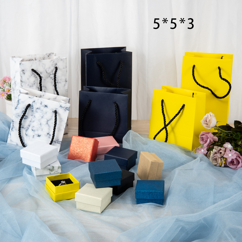 首饰盒复古牛皮纸戒指耳钉项链纸盒天地盖饰品包装盒珠宝国潮风