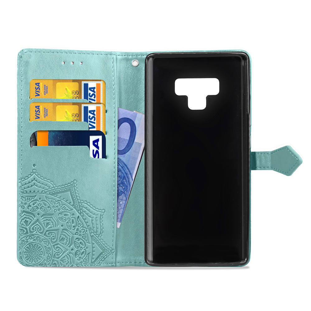 Mandala Embossed Leather Wallet Phone Case For Iphone 16_voghion.com