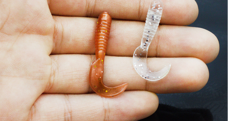 Soft Grubs Fishing Lures Curl Tail Plastics Fresh Water Cod croaker Swimbait Tackle Gear