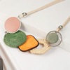 Bamboo edge pendant necklace women's paper editor's new product new product European and American popular jewelry