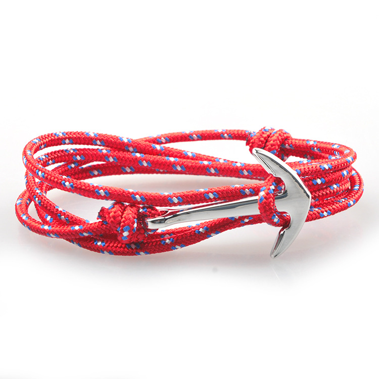 14g Weight Bracelets Classification Alloy, rope Chain Material 1 Piece Quantity Daily, Street Occasion Alloy, rope Material Anchor Pattern Men's Gender Layered Design Casual, Retro, Simple Style Style Casual Retro Simple Style Anchor Alloy Rope Layered Men's Bracelets Men's Chain Bracelets 5