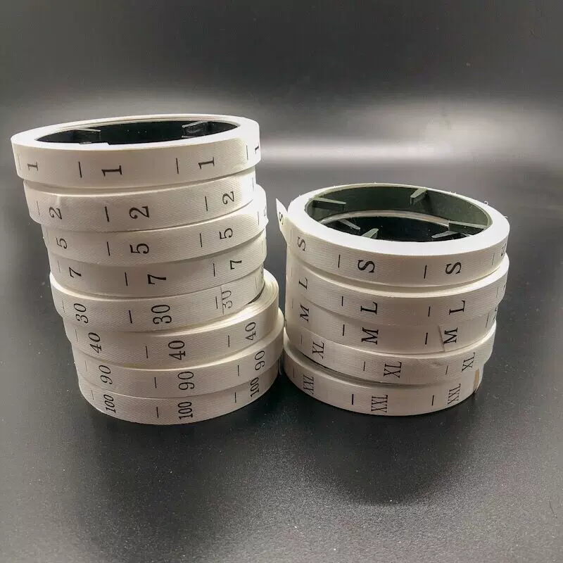 现货水洗尺码标 服装尺寸码标 字母/数字码标 水洗唛300个/卷