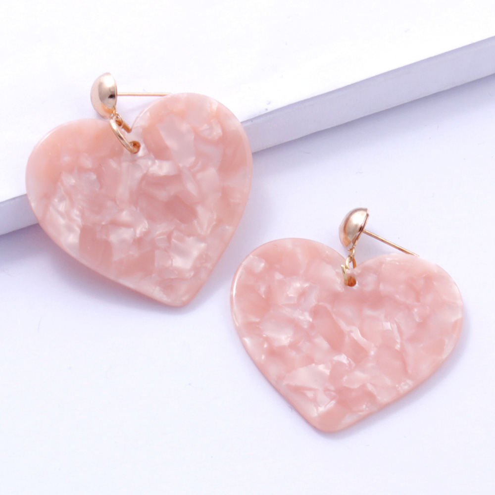 Fashion Heart-shaped Acrylic Earrings display picture 6