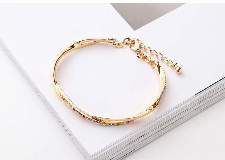 1 Piece Fashion Waves Alloy Plating Zircon Womenu0027S Bangle