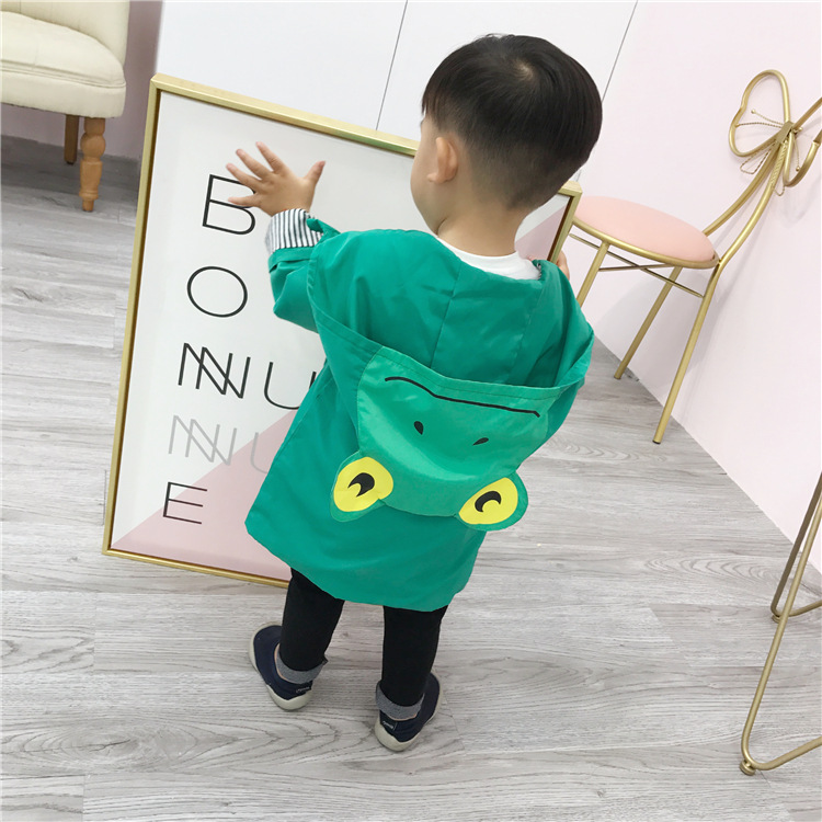 Broken yards clearance 2019 Frog men and women Cartoon Windbreaker wholesale
