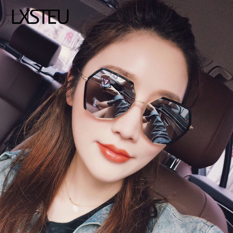 2018 polygon irregular sunglasses female tide sunglasses net red…