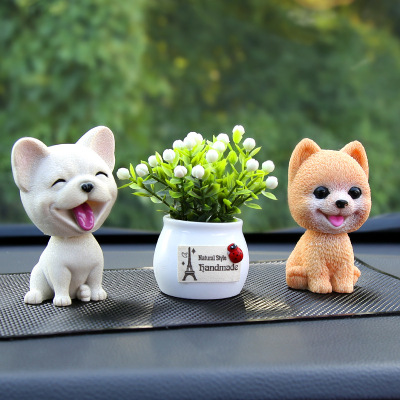 汽車擺件仿真植物吉祥果盆栽 車載創意擺件汽車內飾用品香水擺件