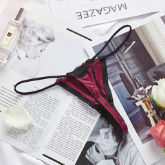 New thong women's thin strap lace slippery sexy low-waist underwear seamless briefs beautiful buttocks for all seasons k585