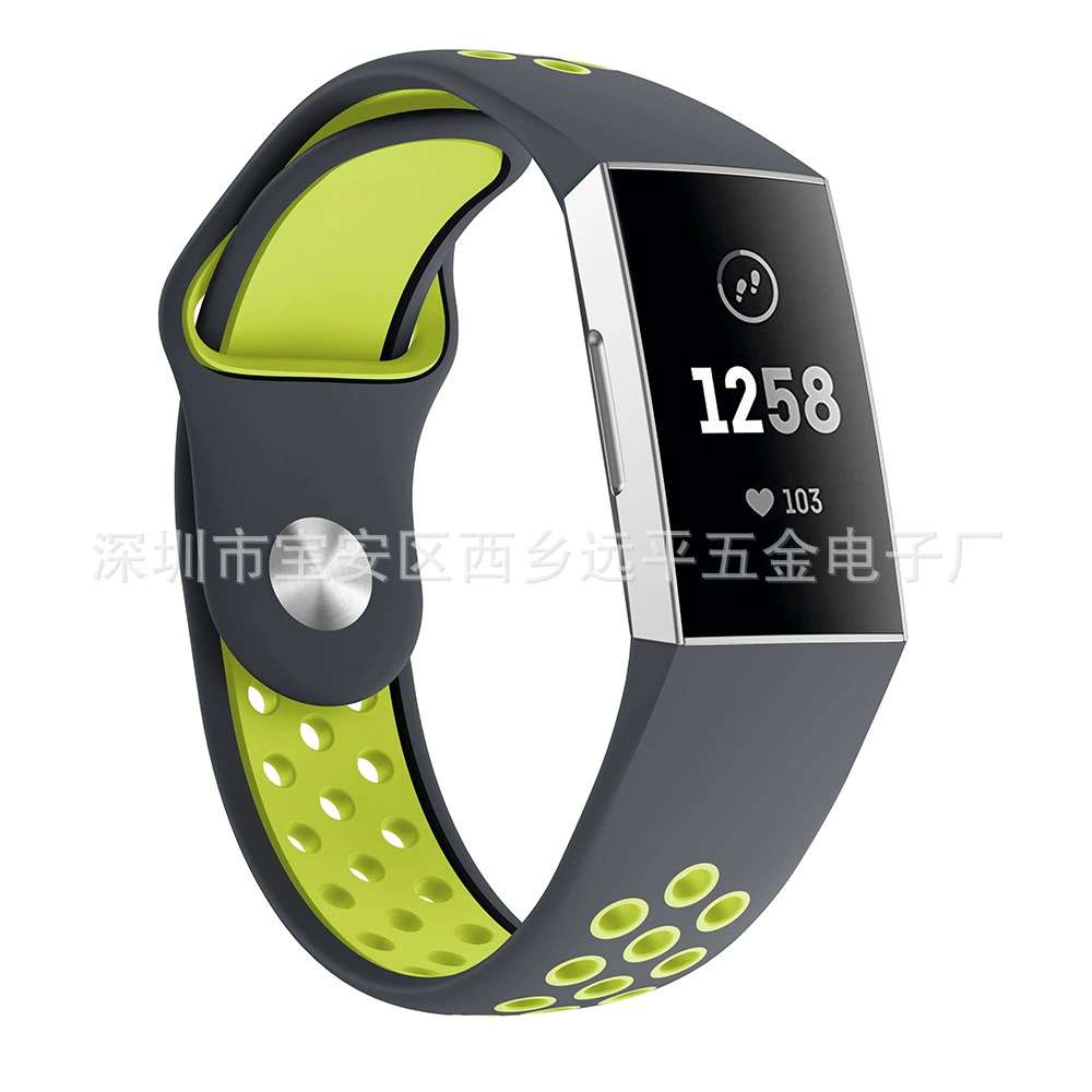 Совместимо с двумя цветами ремешка из силикона Nike для Fitbit Charge3, спортивный силиконовый ремешок CHARGE4