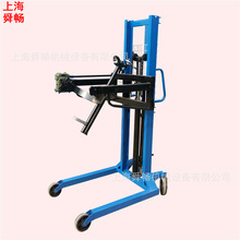 500公斤升高2米旋转式手动油桶倒料机 油桶提升叉车翻转车