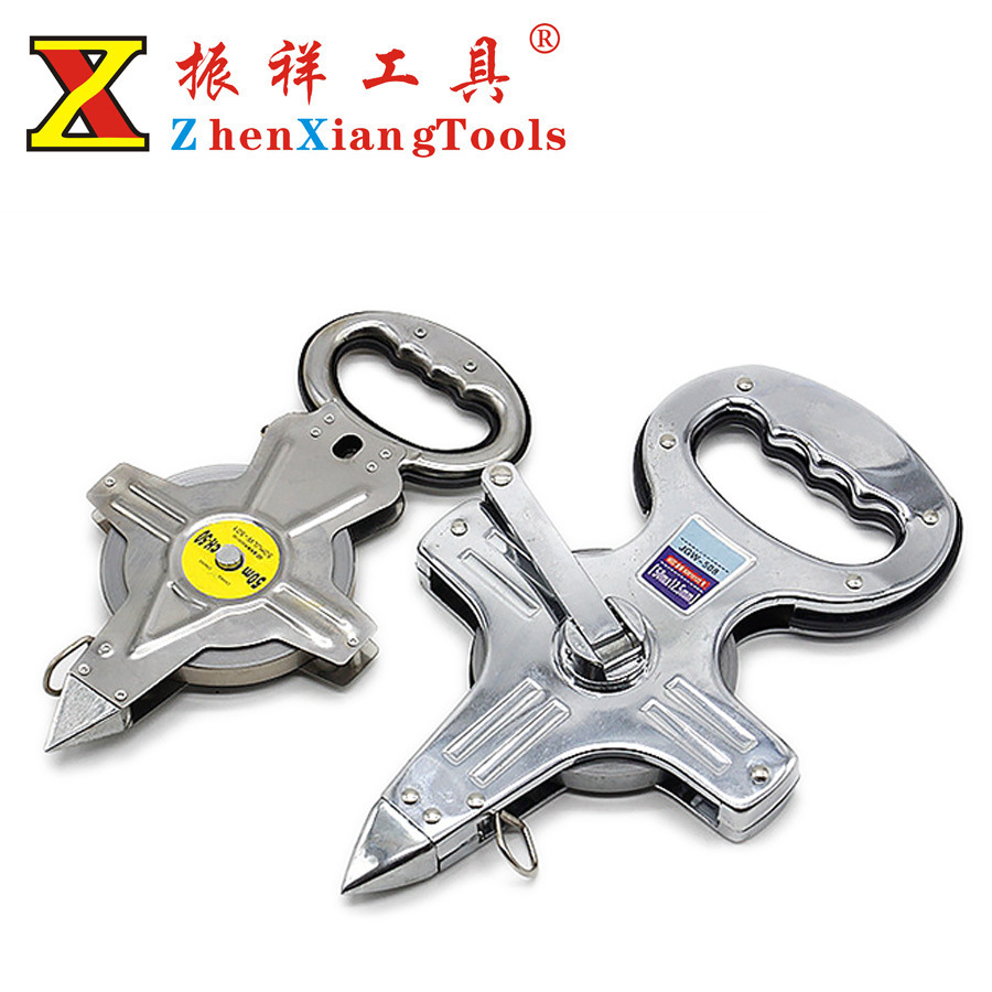 30 50 100米钢架尺手提钢架尺塑料皮尺软尺不锈钢插地尺 钢架尺