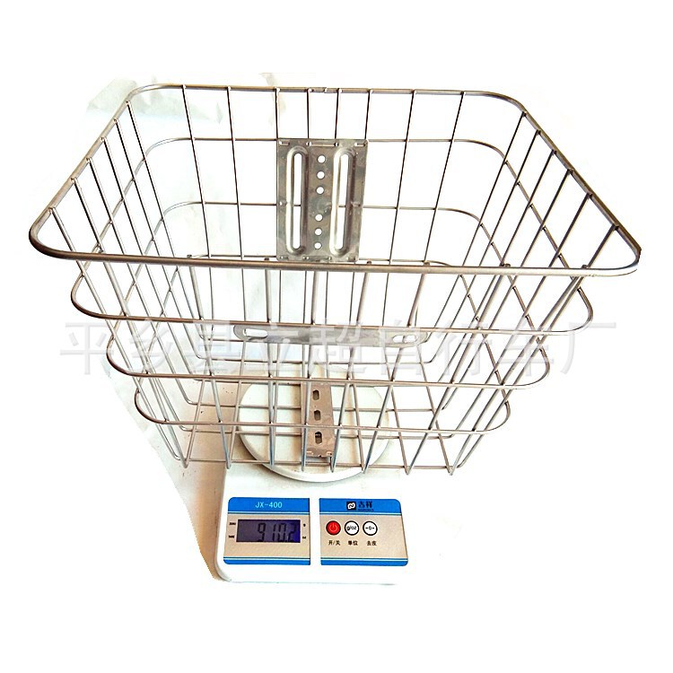 Tianhong Stainless Steel Color Electric Bike Basket Battery Car Bicycle Basket Vegetable Basket Cycling Night Light