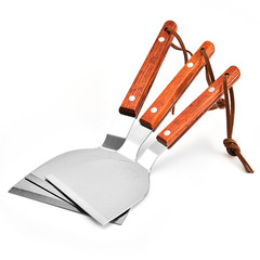 Stainless steel wood handle pan spatula kitchen steak turner iron griddle spatula 120#105#85# cooking spatula