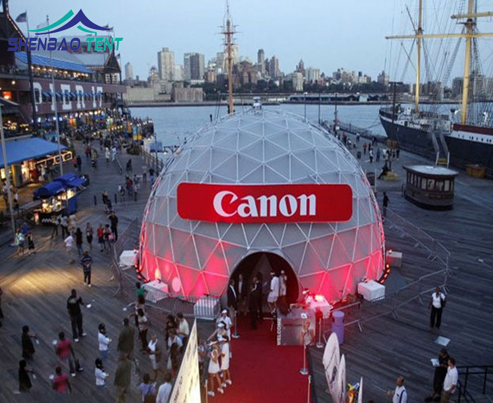 户外活动半圆形球形帐篷 10米直径投影幕布新品发布会帐篷