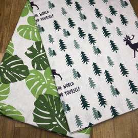 新品上市厂家直供亚麻面料 麻布印花  工艺品布 复膜 收纳布料