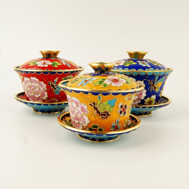 创意景泰蓝珐琅掐丝碗杯子摆件 出国送老外小礼物北京旅游纪念品|ms