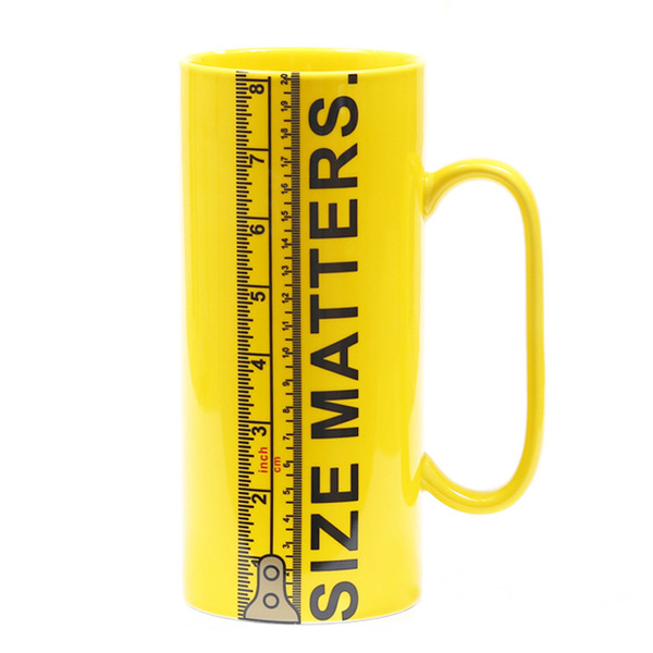 18 new creative ruler shape ceramic cup Large -capacity ruler Mark…