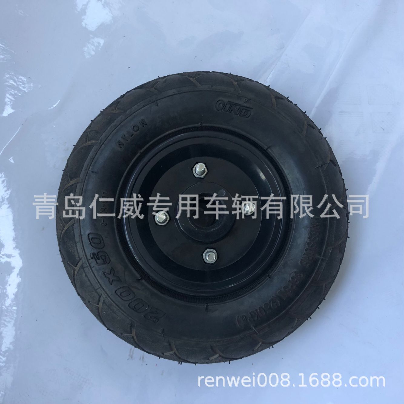 200x50 气胎轮  8x2电动轮椅前轮  200X50橡胶轮充气轮 滑板车轮