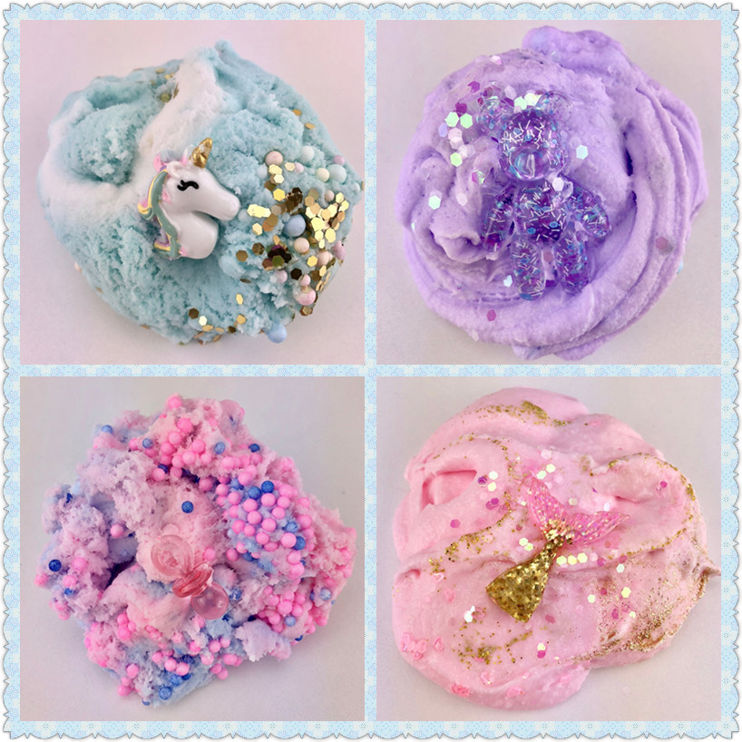 unicorn cloud slime 独角兽蚕丝云朵泥史莱姆 爆款解压发泄玩具