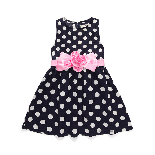 BD Summer Children's Clothing Korean Style Girls' Sleeveless Polka Dot Dress Wholesale Original Children's Dress