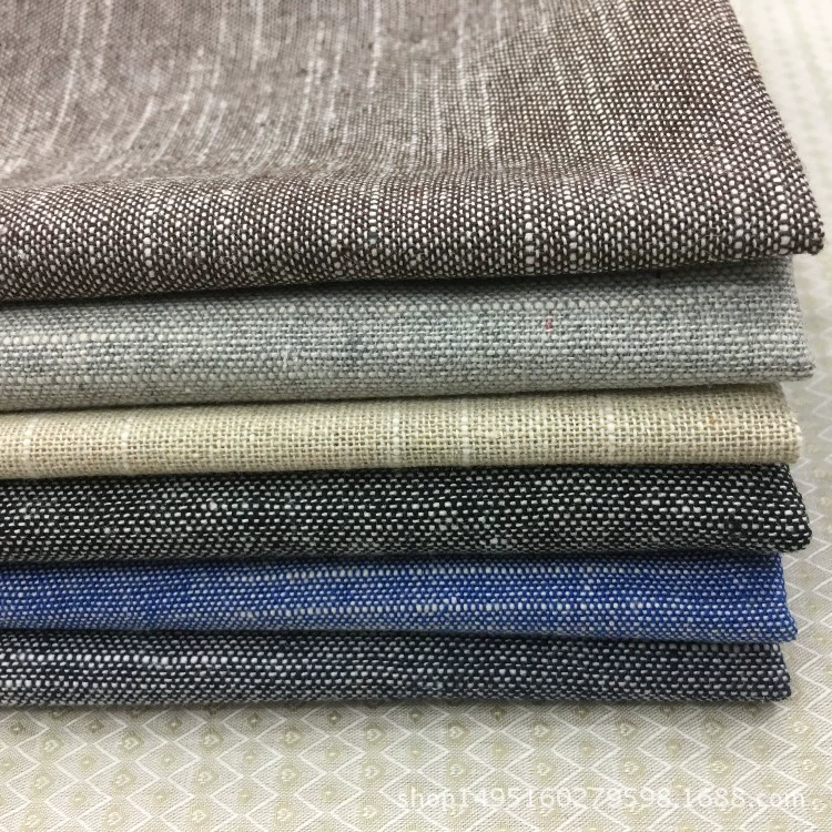 Spot supply of bamboo joint linen cotton DIY linen cotton and linen blended linen color woven multi-color home textile pastoral style