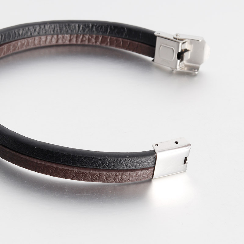 Men's Gender Retro 316L Stainless Steel Titanium Steel Geometric Customization Laser Engraving Woven Chain Men Cord & Leather Bracelets