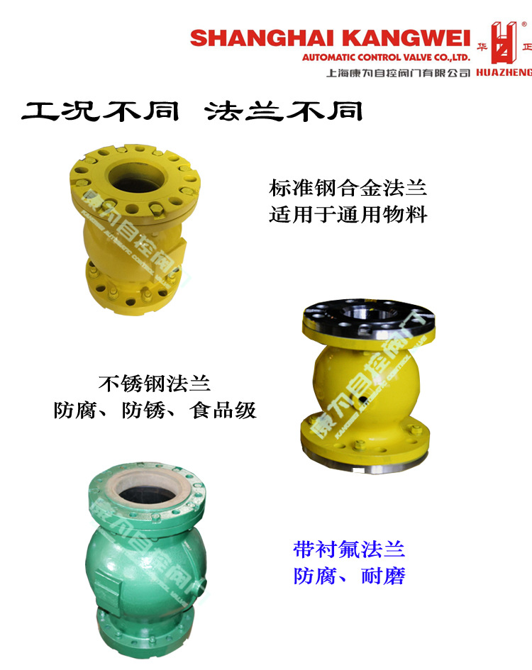 工况不同法兰不同（KFG641X-6L系列+黄色+白底）