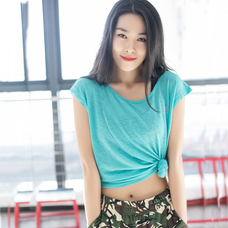 Spring and summer new pattern Solid motion Quick drying T-shirt Yoga suit run motion lady Short sleeved T-shirt Bodybuilding wholesale