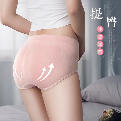 Girls physiological pure cotton crotch underwear honeycomb underwear women's Japanese breathable butt lifting honeycomb seamless women's briefs