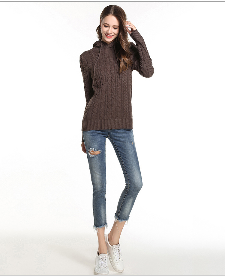 Casual Slim Hooded Knitwear NSYH22095