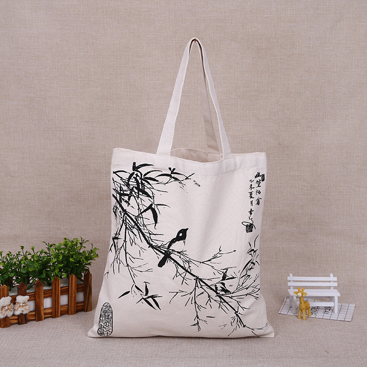 棉质帆布袋定做 彩印广告棉布袋定做logo 白色创意手提棉布袋
