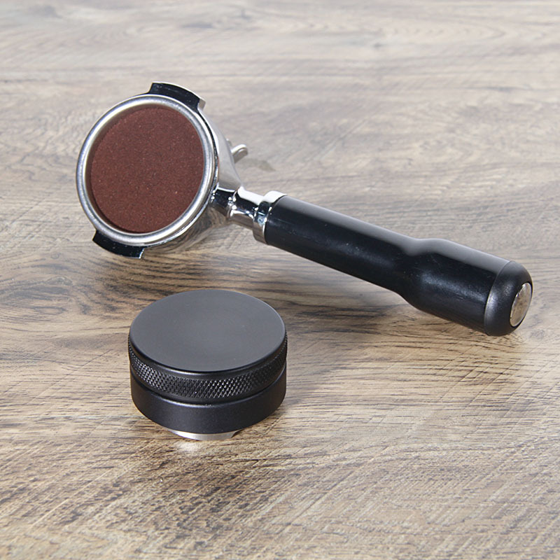 Stainless steel coffee grinder presser, three-rib 58mm presser, threaded powder distribution tool, coffee machine matching accessory