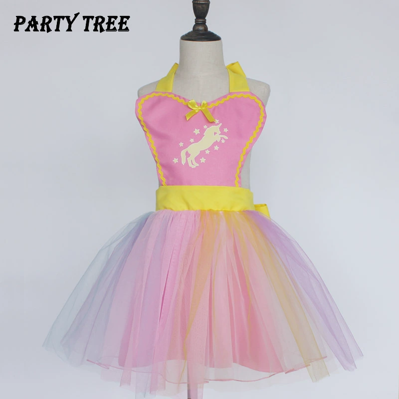 Детский креативный фартук на Хэллоуин милая девушка Единорог фартук единорога оптом