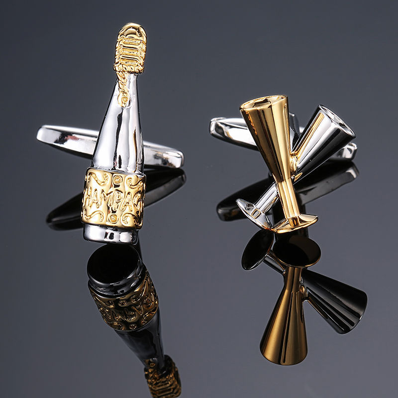 16g Weight Cufflinks Classification 1 Pair Quantity Business Occasion Copper Material Geometric Pattern Men's Gender Plating Design Business Style 1 Pair Business Geometric Copper Plating Men's Cufflinks 9