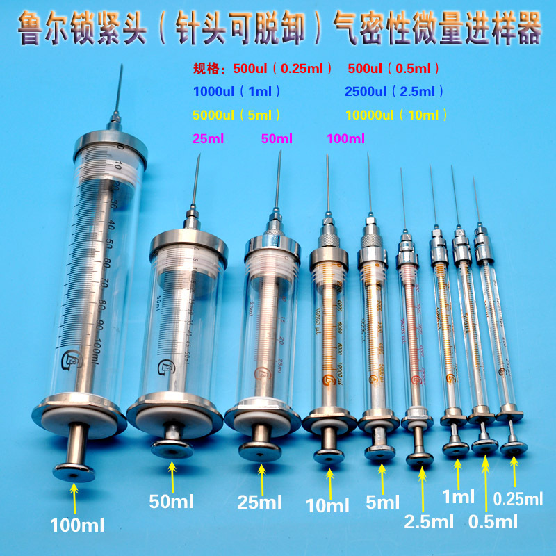 50ML 테플론 마이크로 인젝터/마이크로 인젝터/고정밀 유리 주사기/유리 주사기 50ML