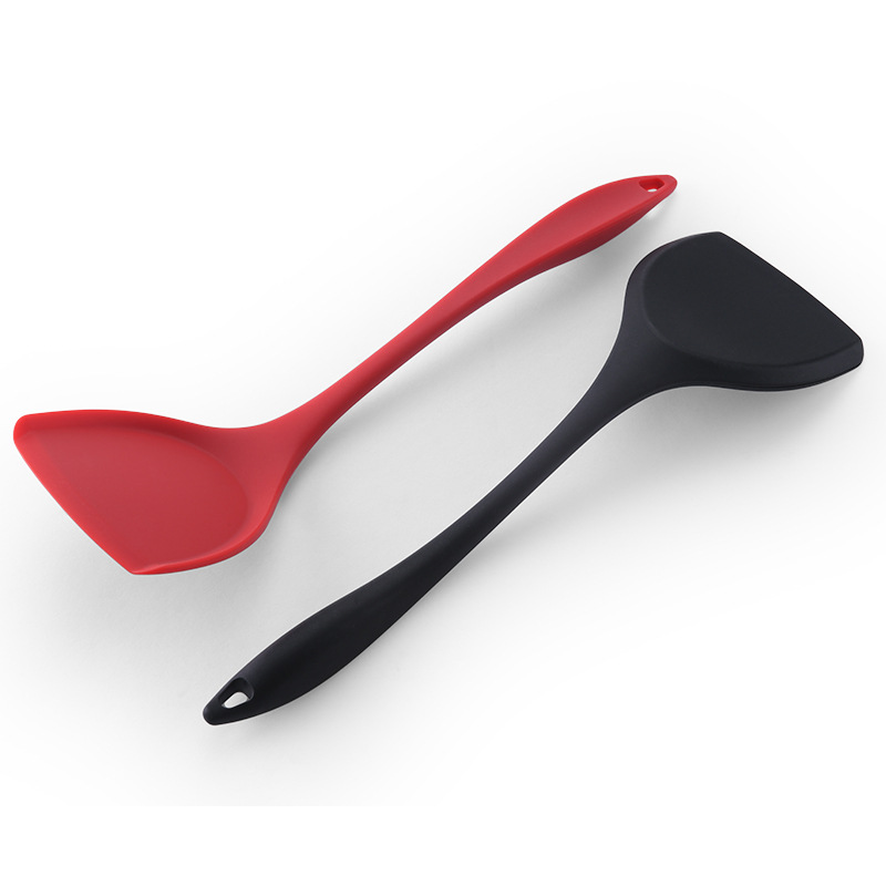 烹飪煎鏟硅膠廚具中式鍋鏟 一體式全包硅膠鍋不粘鍋鏟