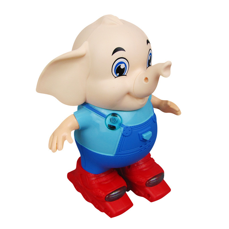 Diversión educativa para niños Elefante eléctrico patinaje bailando 360 grados caminando con música ligera juguete eléctrico