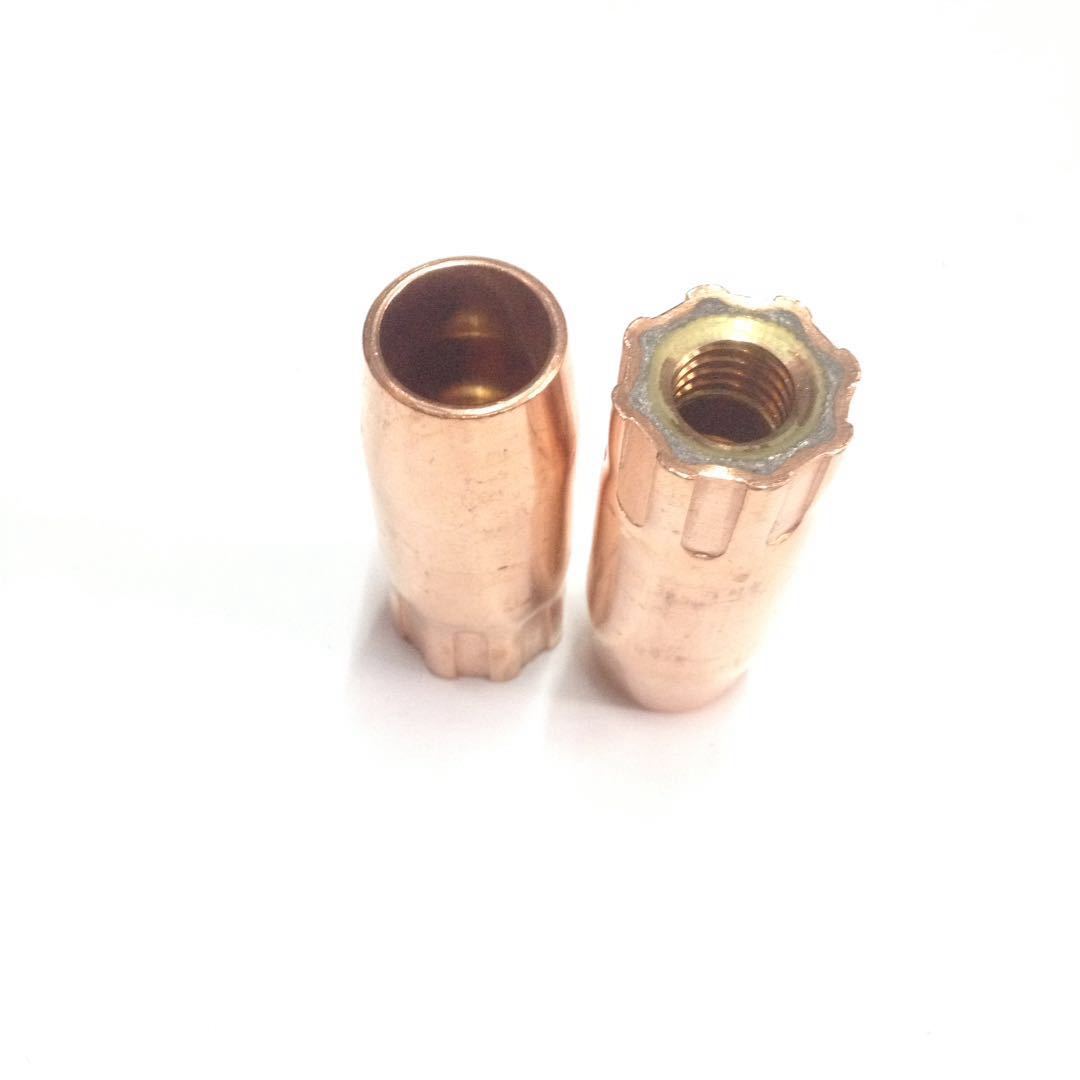 二氧化碳焊枪配件金属焊接203保护套紫铜1.5厚气保焊枪203保护咀