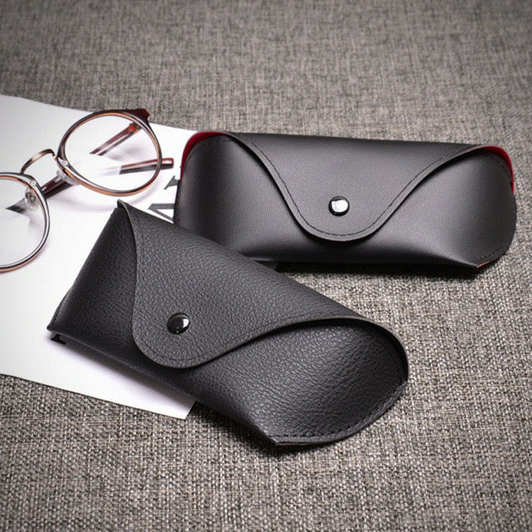 New Fashion Soft Bag Glasses Box Leather Men's Leather PU Custom Folding Box Sunglasses Bag Frame Storage Box Sunglasses