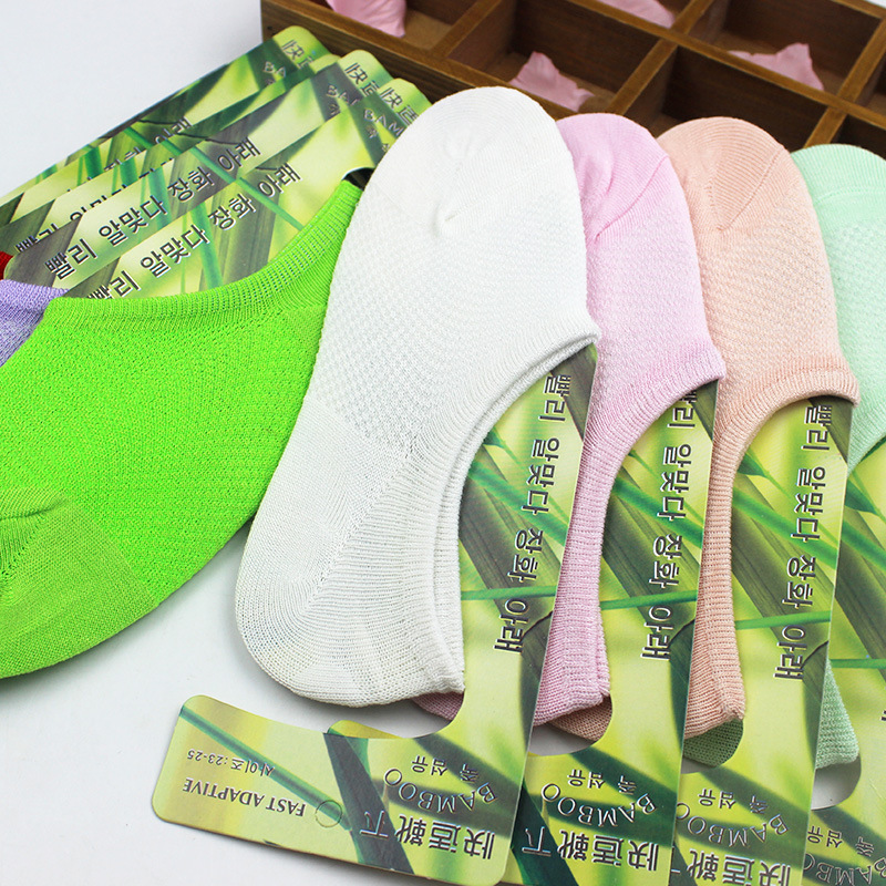 快适靴下夏爆款季 竹纤维女士船袜 超薄 网眼隐形浅口袜 袜子批发