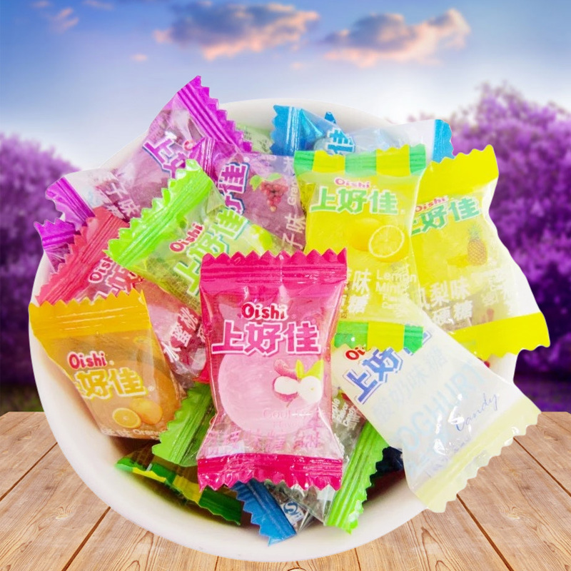 Oishi Fruit drop Mixed hard candy Wedding candy leisure time bulk wholesale 500g about 112 Pieces