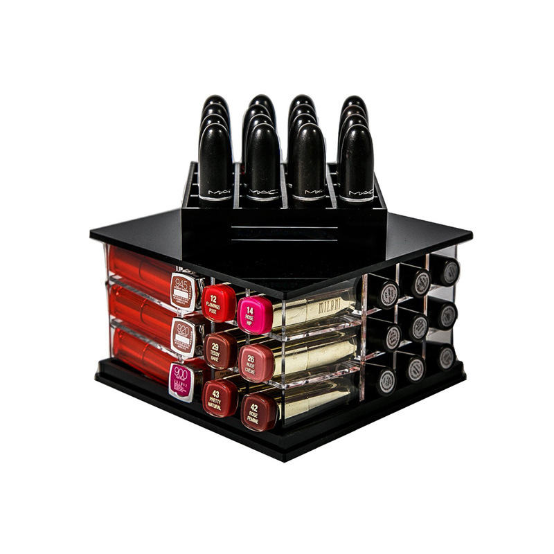 亚克力唇彩展示架 可旋转口红架 有机玻璃口红陈列展示架定制