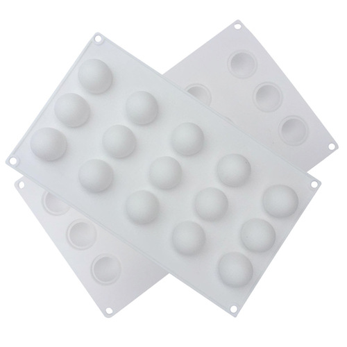 Amazon 15-piece high round ball mousse mold filled chocolate silicone cake mold DIY baking fondant mold