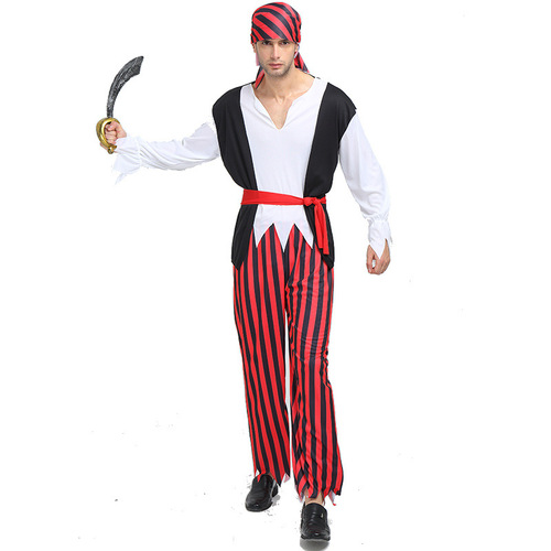 Cosplay Halloween adult costume performance suit pirate role play suit adult Caribbean pirate attire