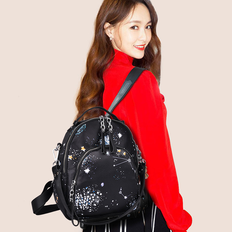 产地货源旅行双肩包定制 休闲牛津双肩包定制 户外透气女式双肩包